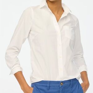 J Crew Factory White Button-Up Shirt NWT. Size XS.